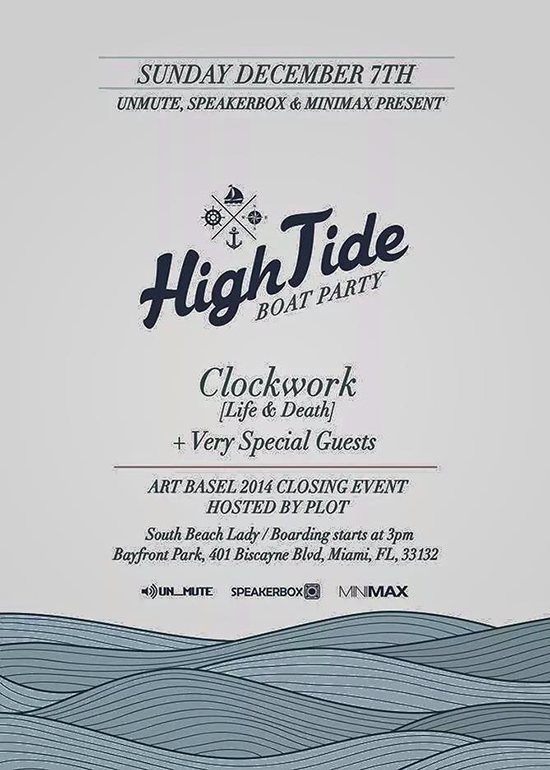 High Tide Boat Party Clockwork Art Basel 2015 // DeeplyMoved
